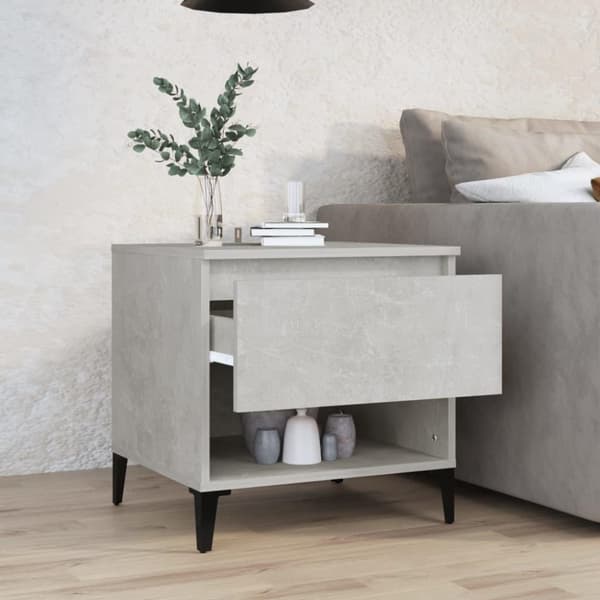 vidaXL sidebord 50x46x50 cm konstrueret træ betongrå
