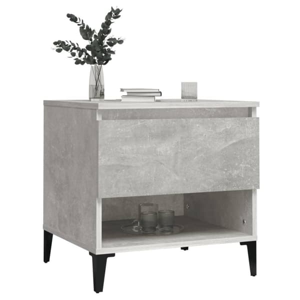 vidaXL sidebord 50x46x50 cm konstrueret træ betongrå