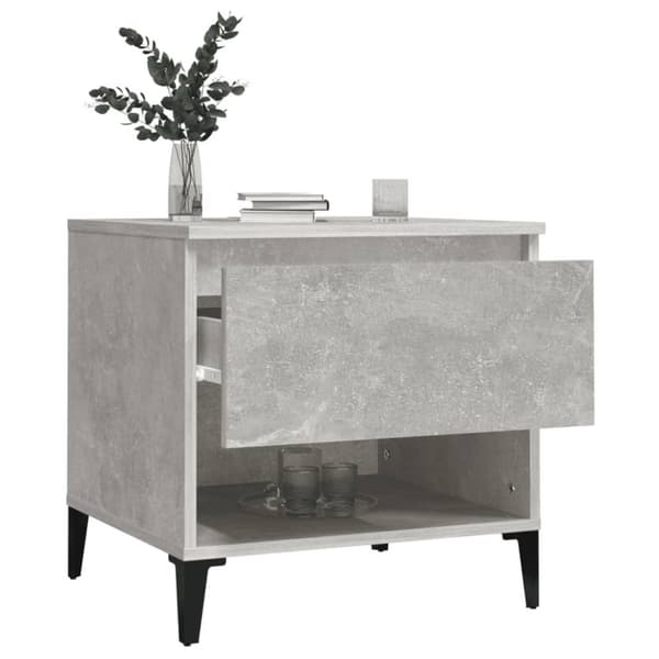 vidaXL sidebord 50x46x50 cm konstrueret træ betongrå