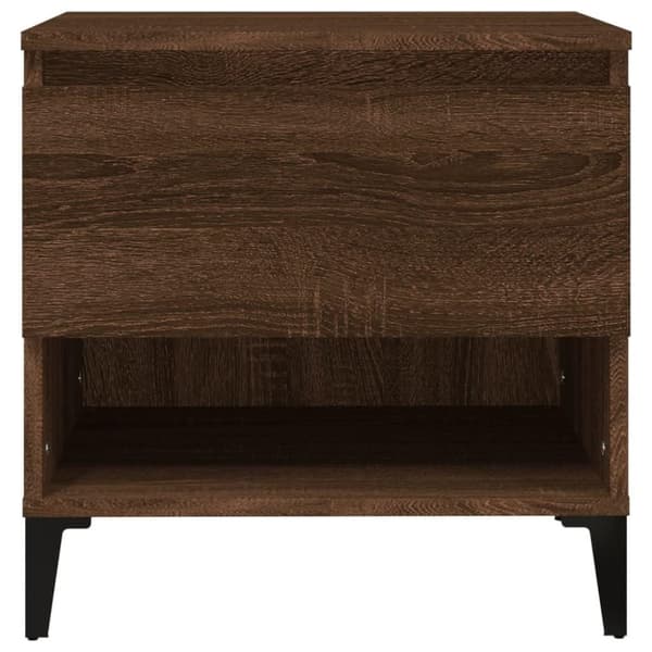 vidaXL sideborde 2 stk. 50x46x50 cm konstrueret træ brun egetræsfarve