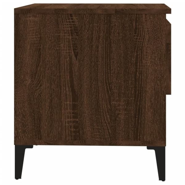 vidaXL sideborde 2 stk. 50x46x50 cm konstrueret træ brun egetræsfarve