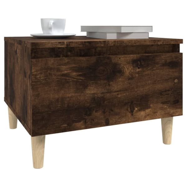 vidaXL sidebord 50x46x35 cm konstrueret træ røget egetræsfarve