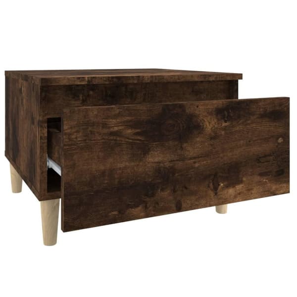 vidaXL sidebord 50x46x35 cm konstrueret træ røget egetræsfarve