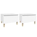 Miniatyrbillede 1 af 11: vidaXL sideborde 2 stk. 50x46x35 cm konstrueret træ hvid