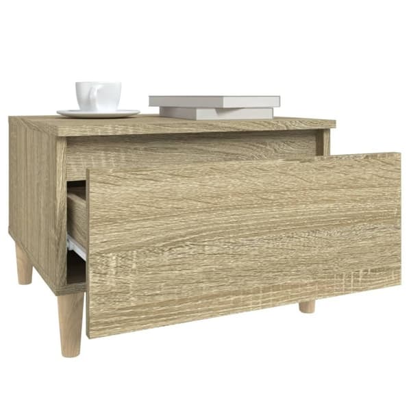 vidaXL sideborde 2 stk. 50x46x35 cm konstrueret træ sonoma-eg