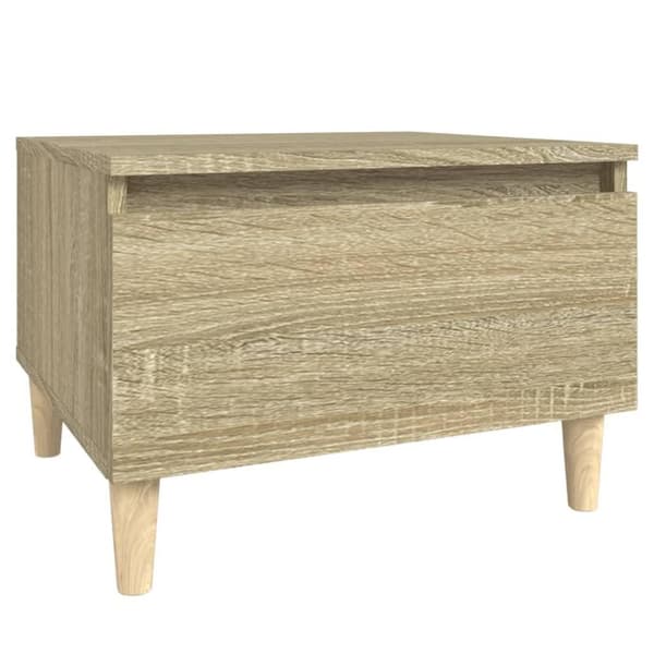 vidaXL sideborde 2 stk. 50x46x35 cm konstrueret træ sonoma-eg