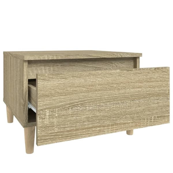 vidaXL sideborde 2 stk. 50x46x35 cm konstrueret træ sonoma-eg