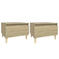 Miniatyrbillede 1 af 11: vidaXL sideborde 2 stk. 50x46x35 cm konstrueret træ sonoma-eg