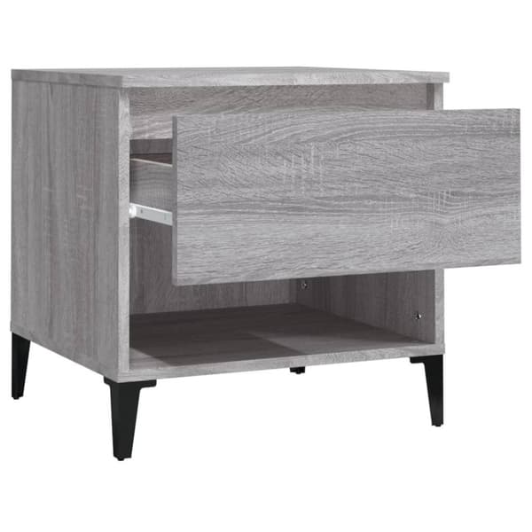 vidaXL sidebord 50x46x50 cm konstrueret træ grå sonoma-eg