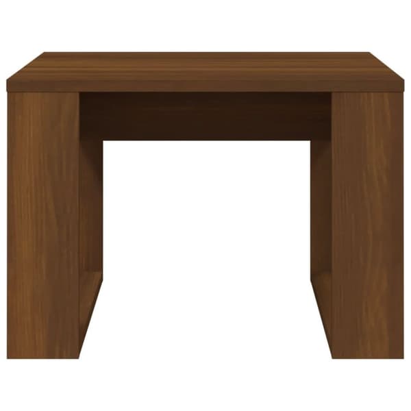 vidaXL sidebord 50x50x35 cm konstrueret træ brun egetræsfarve