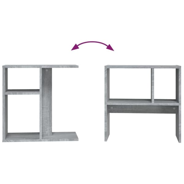 vidaXL sidebord 50x30x50 cm konstrueret træ grå sonoma-eg