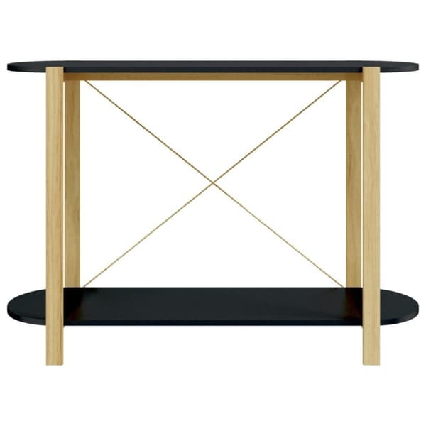vidaXL konsolbord 110x38x75 cm konstrueret træ sort