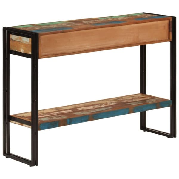 vidaXL konsolbord 110x30x76 cm massivt genbrugstræ