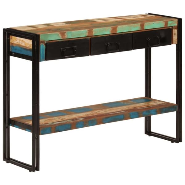 vidaXL konsolbord 110x30x76 cm massivt genbrugstræ