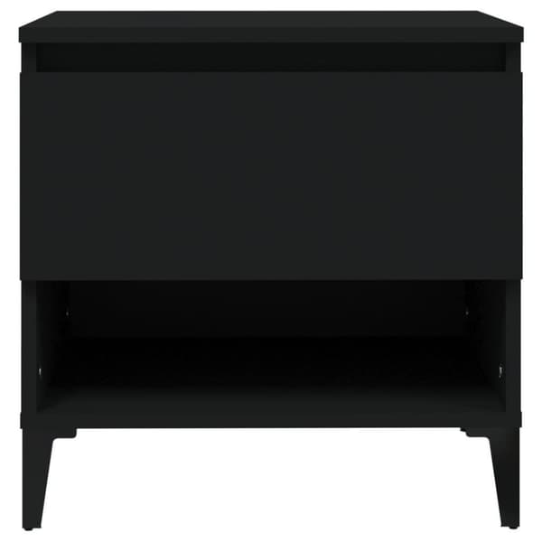 vidaXL sidebord 50x46x50 cm konstrueret træ sort