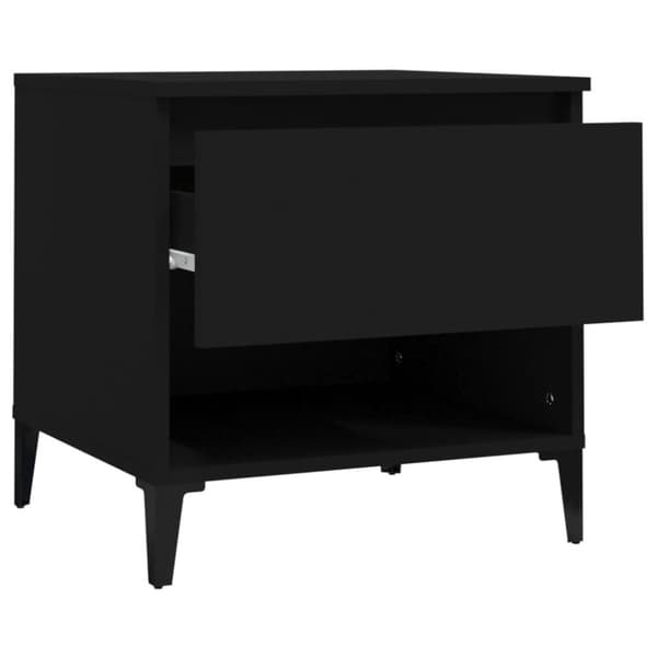 vidaXL sidebord 50x46x50 cm konstrueret træ sort