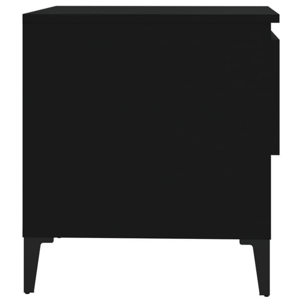 vidaXL sidebord 50x46x50 cm konstrueret træ sort
