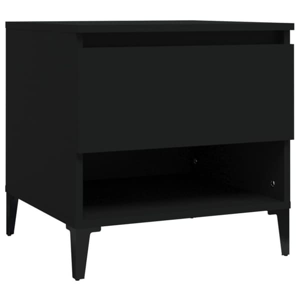 vidaXL sidebord 50x46x50 cm konstrueret træ sort