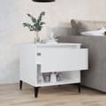 Miniatyrbilde 3 av 11: vidaXL Sidebord høyglans hvit 50x46x50 cm konstruert tre