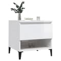 Miniatyrbilde 4 av 11: vidaXL Sidebord høyglans hvit 50x46x50 cm konstruert tre