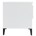 Miniatyrbilde 8 av 11: vidaXL Sidebord høyglans hvit 50x46x50 cm konstruert tre