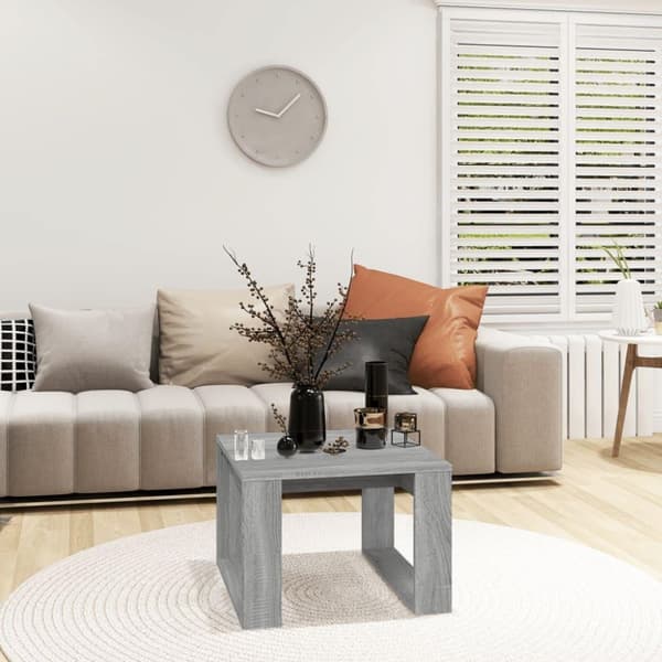 vidaXL Sidebord grå sonoma 50x50x35 cm konstruert tre