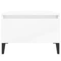 Miniatyrbilde 6 av 11: vidaXL Sidebord 2 stk høyglans hvit 50x46x35 cm konstruert tre