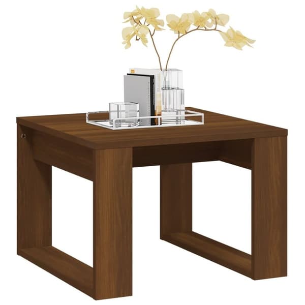 vidaXL Sidebord brun eik 50x50x35 cm konstruert tre
