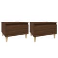 Miniatyrbilde 1 av 11: vidaXL Sidebord 2 stk brun eik 50x46x35 cm konstruert tre