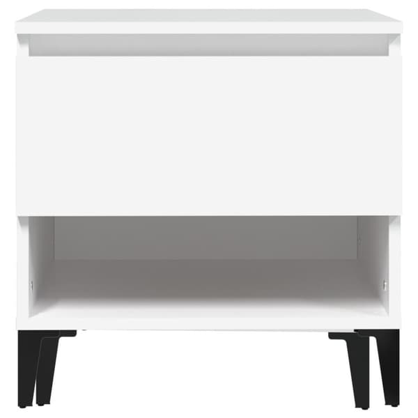 vidaXL Sidebord hvit 50x46x50 cm konstruert tre