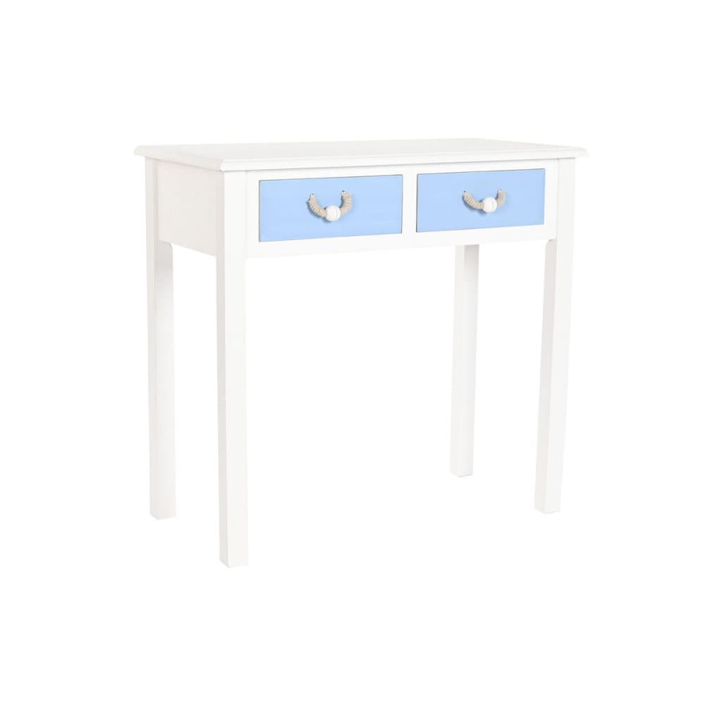Konsol DKD Home Decor Brun Snöre Vit Himmelsblå Marinblå Trä MDF (80 x 40 x 75 cm)