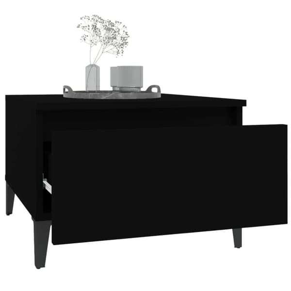 vidaXL Sidebord svart 50x46x35 cm konstruert tre
