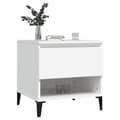 Miniatyrbilde 4 av 11: vidaXL Sidebord 2 stk hvit 50x46x50 cm konstruert tre