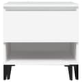 Miniatyrbilde 7 av 11: vidaXL Sidebord 2 stk hvit 50x46x50 cm konstruert tre