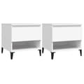 Miniatyrbilde 1 av 11: vidaXL Sidebord 2 stk hvit 50x46x50 cm konstruert tre