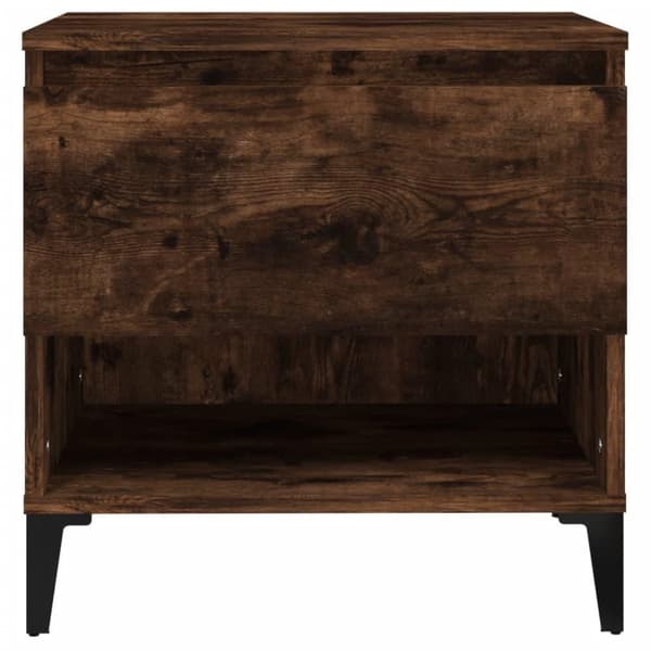 vidaXL Sidebord røkt eik 50x46x50 cm konstruert tre