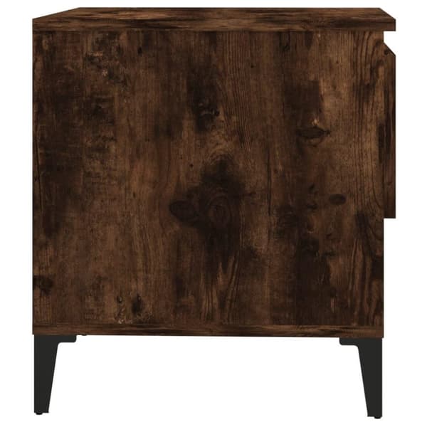 vidaXL Sidebord røkt eik 50x46x50 cm konstruert tre