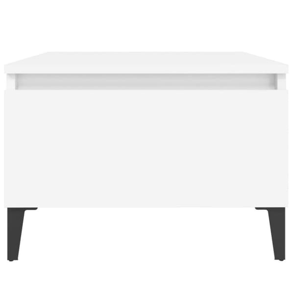 vidaXL Sidobord vit 50x46x35 cm konstruerat trä