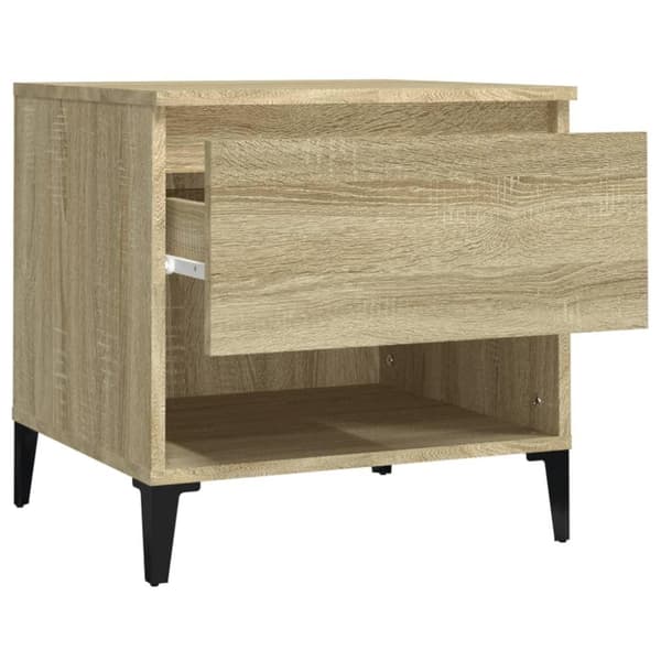 vidaXL Sidebord sonoma eik 50x46x50 cm konstruert tre