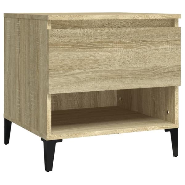 vidaXL Sidebord sonoma eik 50x46x50 cm konstruert tre