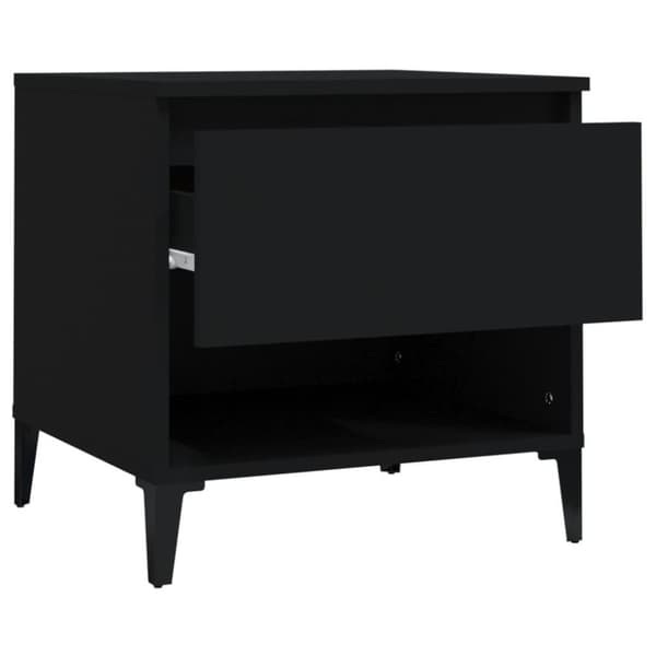 vidaXL Sidebord 2 stk svart 50x46x50 cm konstruert tre