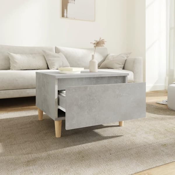 vidaXL Sidebord 2 stk betonggrå 50x46x35 cm konstruert tre
