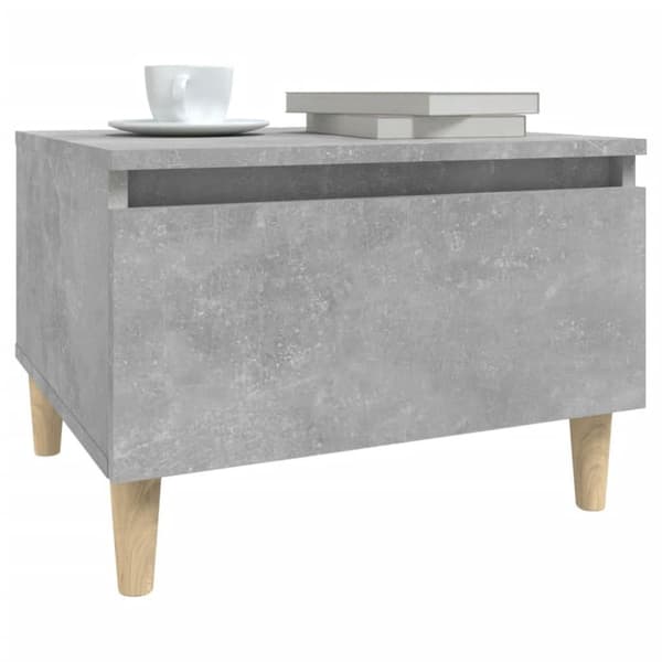 vidaXL Sidebord 2 stk betonggrå 50x46x35 cm konstruert tre