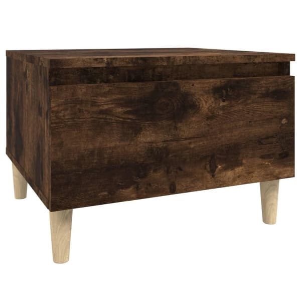 vidaXL Sidebord 2 stk røkt eik 50x46x35 cm konstruert tre