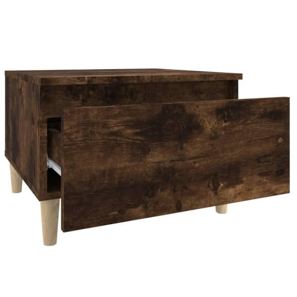 vidaXL Sidebord 2 stk røkt eik 50x46x35 cm konstruert tre