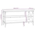 Miniatyrbilde 7 av 9: vidaXL TV-benk sonoma eik 100x40x50 cm konstruert tre