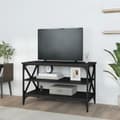 Miniatyrbilde 2 av 11: vidaXL TV-benk svart 80x40x50 cm konstruert tre