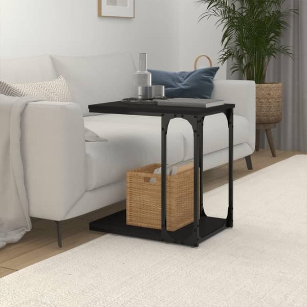 vidaXL Sängbord svart 50x35x52 cm konstruerat trä