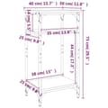 Miniatyrbilde 9 av 11: vidaXL Sidebord svart 40x30x75 cm konstruert tre