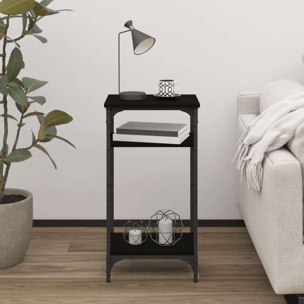 vidaXL Sidebord svart 40x30x75 cm konstruert tre